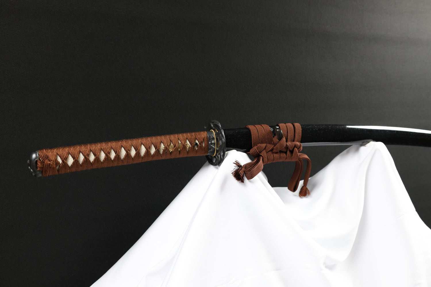 Custom Katana Maru-zukuri Blade with Ushimo-hada & Serpent Motif Mounting - TangGu Sword