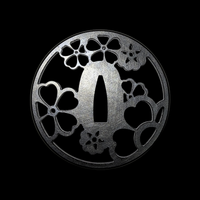 Sakura Iron Sukashi Tsuba 桜透