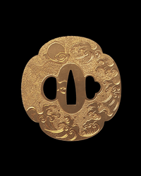Clouds over the Rising Waves Tsuba 雲湧波生 - TangGu Sword