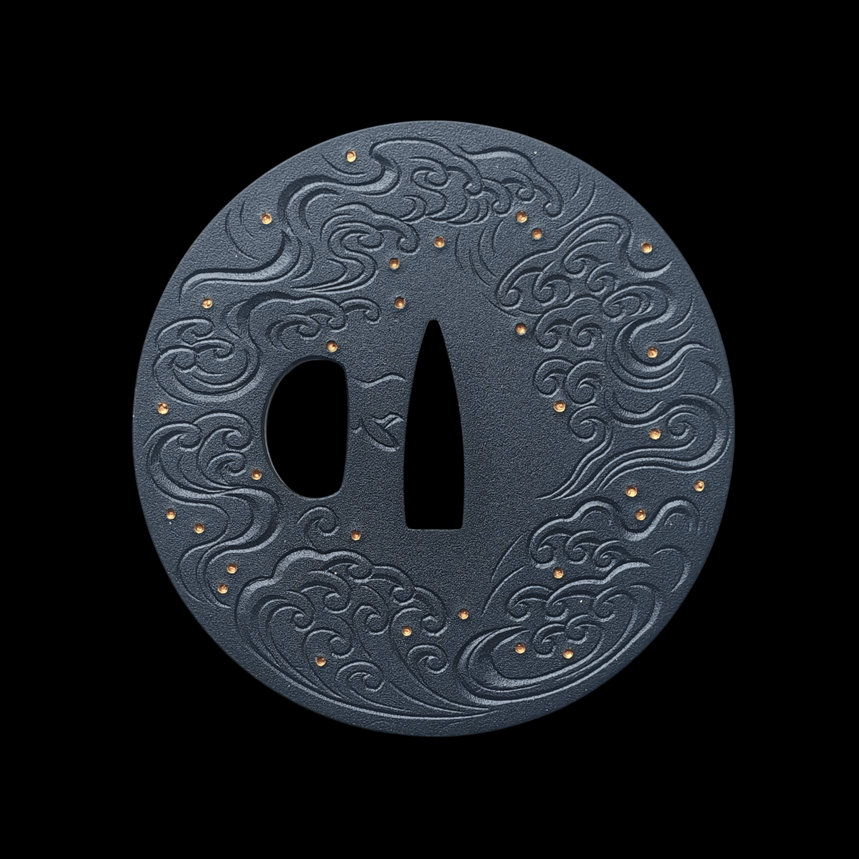 Golden Waves in the Night Tide Tsuba 金浪夜濤 | TangGu Sword United States 2026