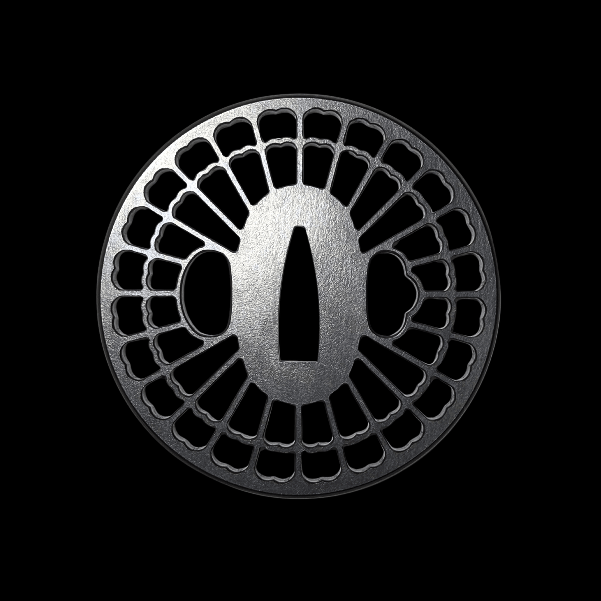 Kuruma Iron Sukashi Tsuba 車輪透 | TangGu Sword United States 2026