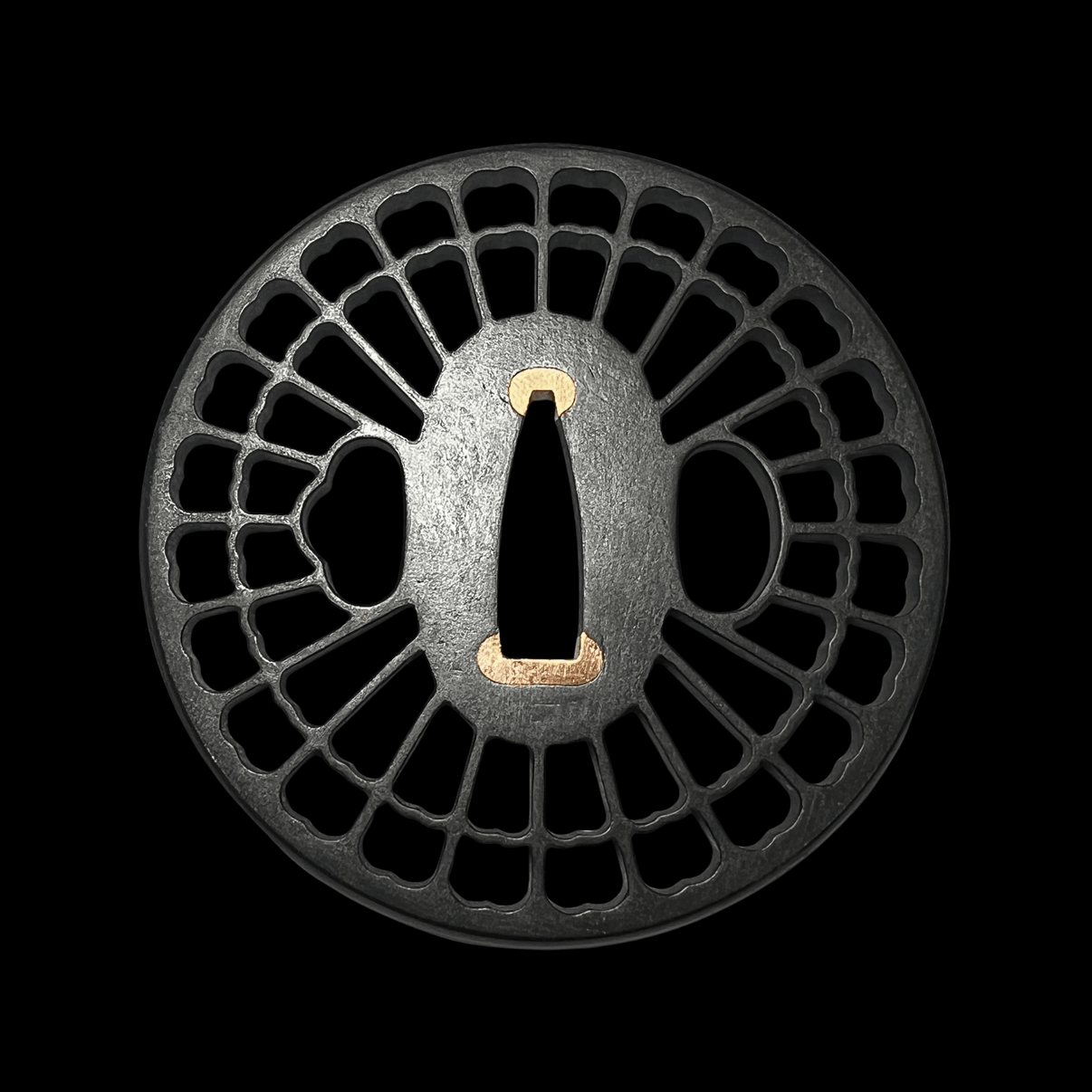 Kuruma Sukashi Tsuba with Sekigane 車輪透鐔 | TangGu Sword United States 2026