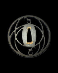 Musashino Sukashi Tsuba with Sekigane 武蔵野透鐔 - TangGu Sword